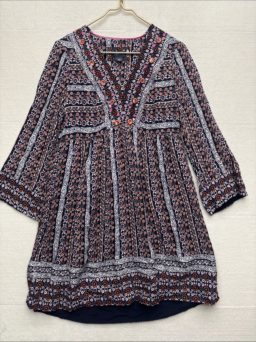 Maeve XS Boho Floral Tunic Dress